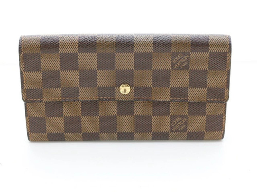 LOUIS VUITTON Pochette Portemonnaie Cartes Credit Damier Long Wallet around